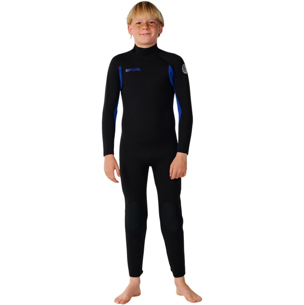 2026 Rip Curl Junior Trad 3/2mm Flatlock Back Zip Wetsuit 14TBFS - Blue